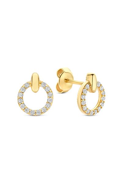Beloro Jewels Monte Napoleone Irene 9 Karat Gold Ohrstecker Mit Zirkonia-steinen Bo360124