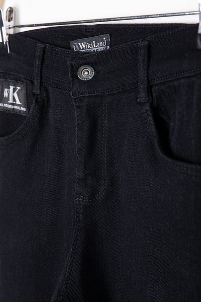 Cansın Mini Black Pocket Crest Detailed Boy's Jean Trousers 20321