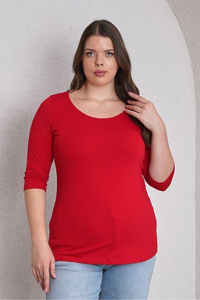 Büyük Moda Lycra Cotton T-Shirt with Window Detail on the Back