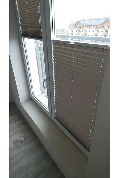 TREND STOR PERDE Pleat Black Out Folding Glass Balcony Curtain 4 Colors - Office Curtain - Kitchen Curtain - Living Room Curtain