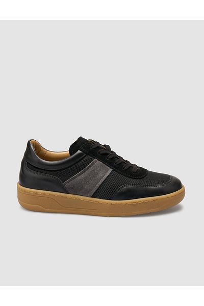 Cabani 100% Genuine Leather Suede Black Women's Sneakers