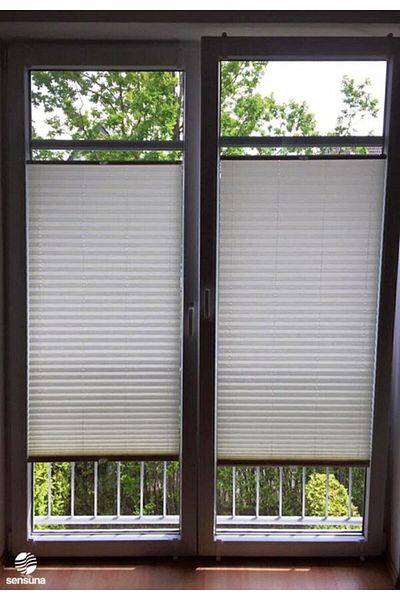 TREND STOR PERDE Trend Plise 10 Colors Folding Glass Balcony Curtain - Office Curtain - Kitchen Curtain - Living Room Curtain
