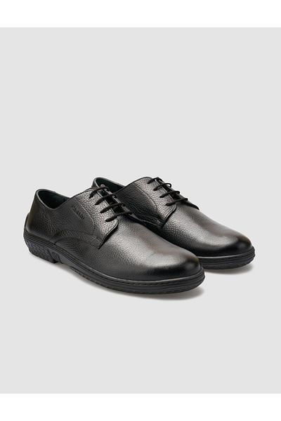 Cabani 100% Genuine Leather Black Men's Casual Shoes