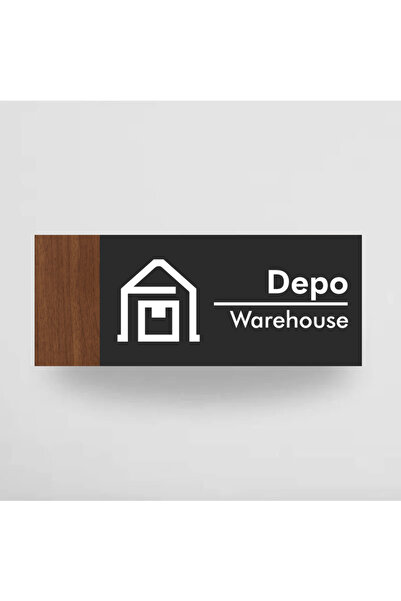 Bigetto Dekor Depo İkonlu Departman Ofis Kapı Isimliği Ahşap Pleksi Kapı Tabe...