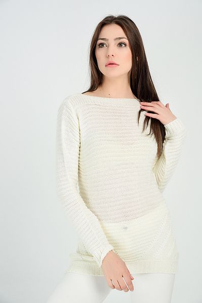 Sense Pool Collar Transverse Hair Braided Skirt Tip Bias Stripe Tri| Trk18089 Ecru