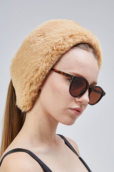 peluscum Kadın Kışlık Peluş Kamel Bandana