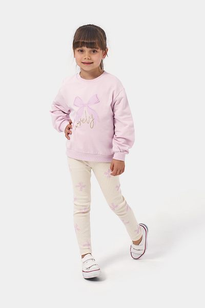 Minipodyum Girl's Printed Tights Double Set