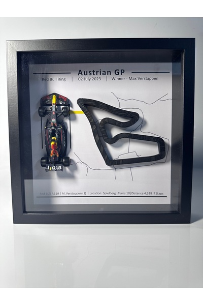 Xeir Decoration Formula 1 Pist Haritası ve 1:43 Model Araba Çerçeve