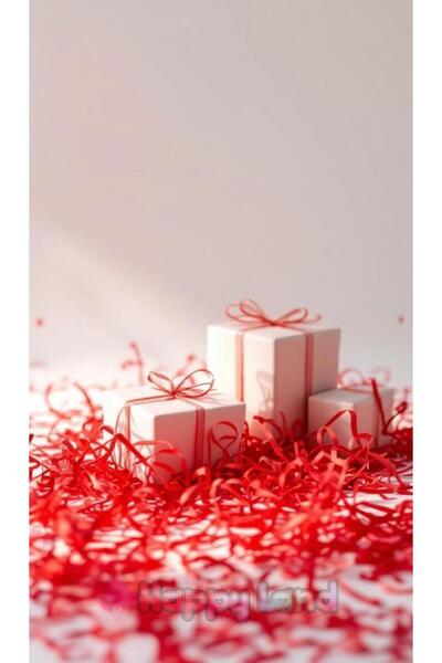 Happyland اللون الأحمر مقصوصة ورقة هدية التعبئة والتغليف زخرفة هدية مربع الأوراق