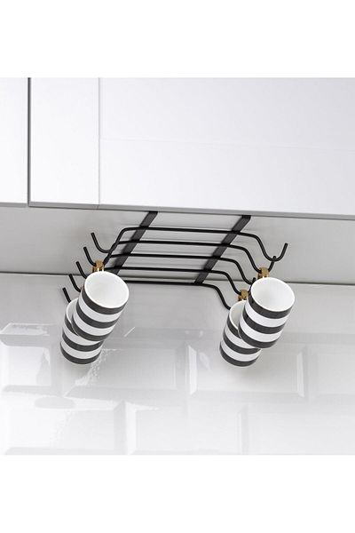 Okyanus Home Black Hanging Cup Holder