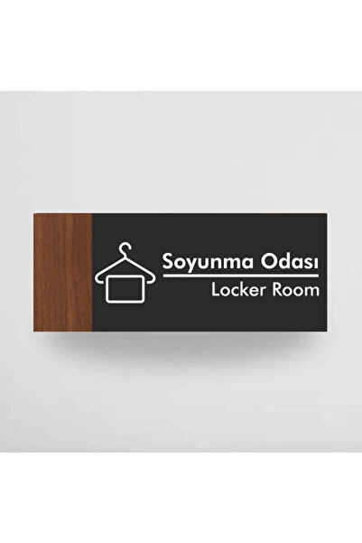 Bigetto Dekor Soyunma Odası İkonlu Departman Ofis Kapı Isimliği Ahşap Pleksi Kapı Tabelası