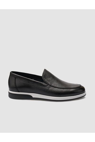Cabani 100% Genuine Leather Black Men's Casual Shoes