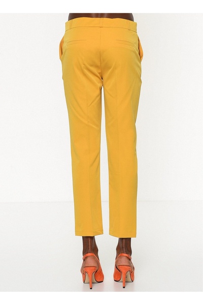 Sense Trousers - Atlas Fabric Trousers on the Ankle| Pnt19003 Saffron