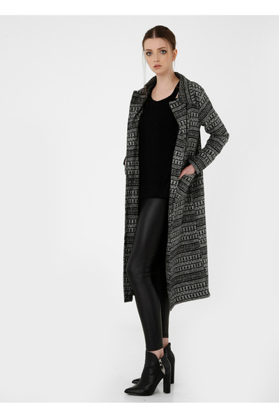 Sense Поло з довгим коміром | Hrk13693 Чорно-білий килим