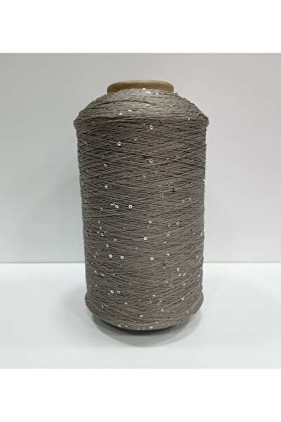 İPLİKOUTLET Duman Gri Gümüş Pullu İp 200 Gram