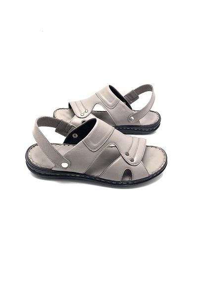 Deritarz Men's Genuine Leather Full Orthopedic Sandals