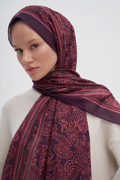 carell Ethnic Plum Nilla Cotton Shawl