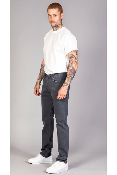 LTC Jeans Ανδρικό τζιν παντελόνι από βαμβακερό εύκαμπτο τζιν ανθρακί κλασικής κοπής