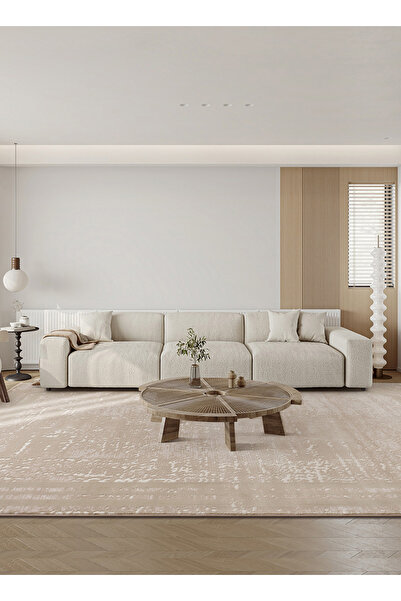 sharpdo Italian Minimalist Waterproof Carpet, Non-Slip Backing Washable Rug