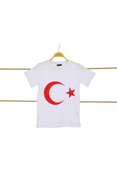 CRASSİ تي شيرت للأولاد مع علم (يُنصح بشراء مقاس أكبر)