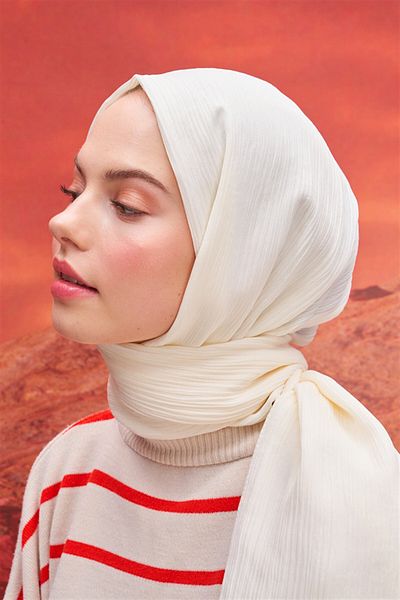 carell Comporf Cotton Shawl Ecru