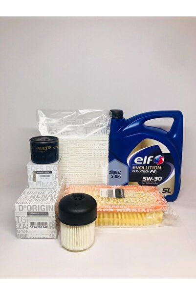 ELF Renault Captur 1.5 Dci Kw66 Filtre Seti 2013-2017+5w30 Motor Yağı(5Lİ SET)polen 3016