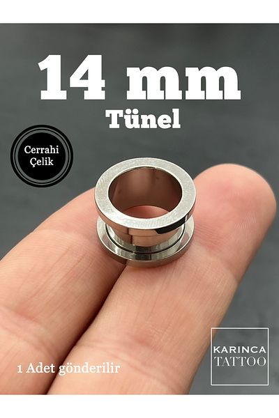 Karınca Piercing 14 mm Tunnel Piercing 100% 316L Surgical Steel