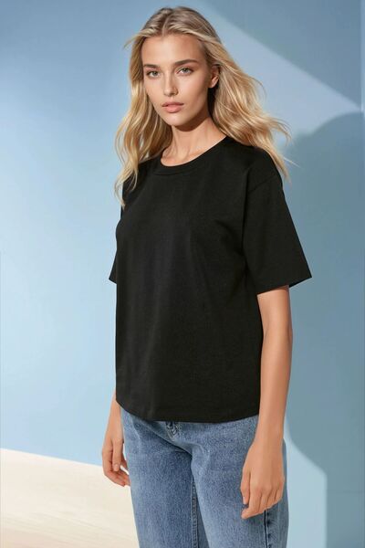 Hiccup Pamuklu Basic Bisiklet Yaka T-Shirt