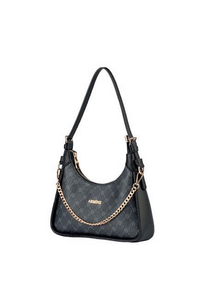 Armine Arm-386 Black Dotted Women's Shoulder Bag