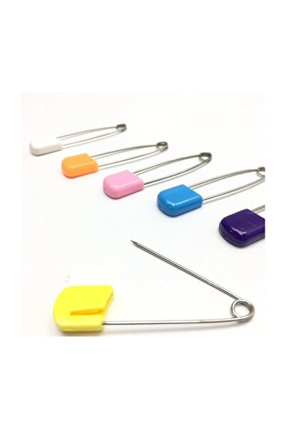 BabyMeva Plastik Başlı Çengelli Iğne Bebek Çengelli Iğnesi (5'lı Set Karışık ...