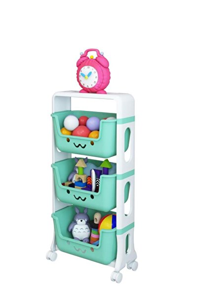 Armarks 3 Katlı Oyuncak Dolabı, Oyuncak Organizeri, Sepetli Oyuncak Dolabı