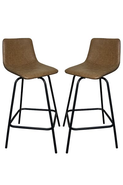 EqiEch Bar Stool Set of 2, 78cm PU Upholstered High Chairs for Kitchen, Dining & Pub