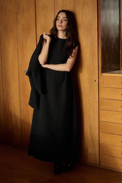 Hooopstore Black Team Anthurium Cardigan Dress