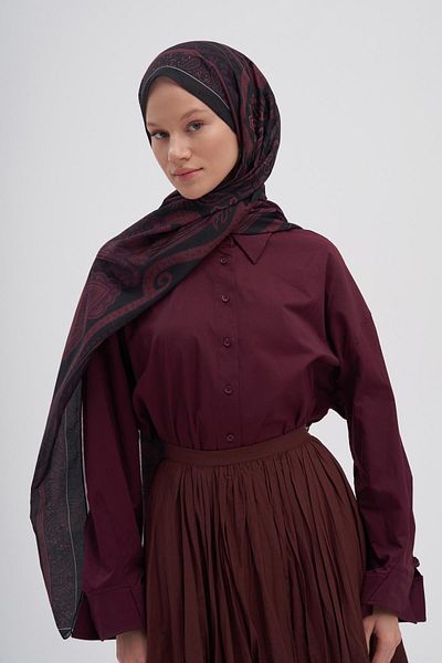 carell Vintage Red Nilla Cotton Shawl