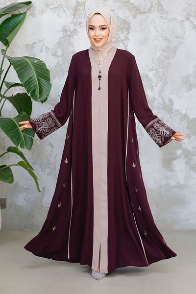 Neva Style عباية حجاب بسحاب 41568MU