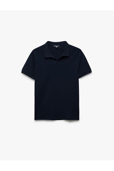 Koton Βαμβακερό κοντομάνικο πικέ ύφασμα Polo Neck Slim Fit T-shirt