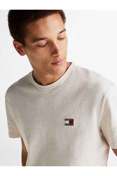Tommy Hilfiger Men's Tjm Reg Badge T-Shirt - Cream