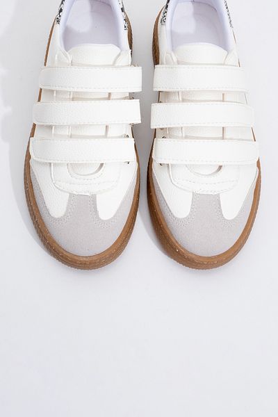 LuviShoes Pantofi sport de damă SALVA cu model alb cu velcro
