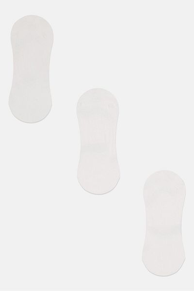 Tahari Men 3 Pair Invisible Socks, White