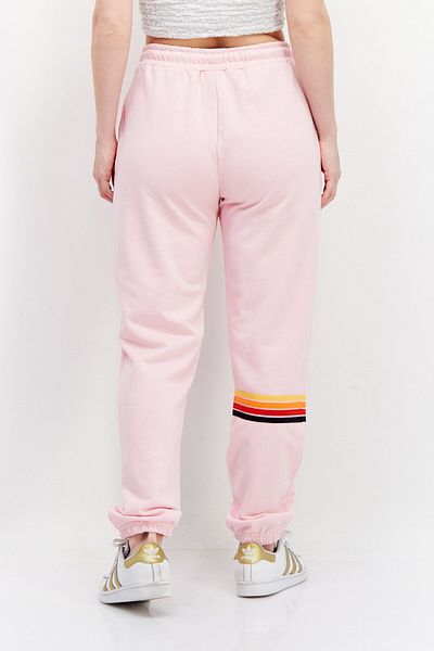 Ocean Pacific Women Drawstring Embroidered Logo Sweatpants, Pink