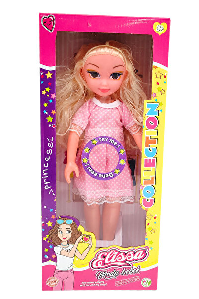 Global Toys Elissa Moda Bebek - 33 cm Sesli Kız Bebek