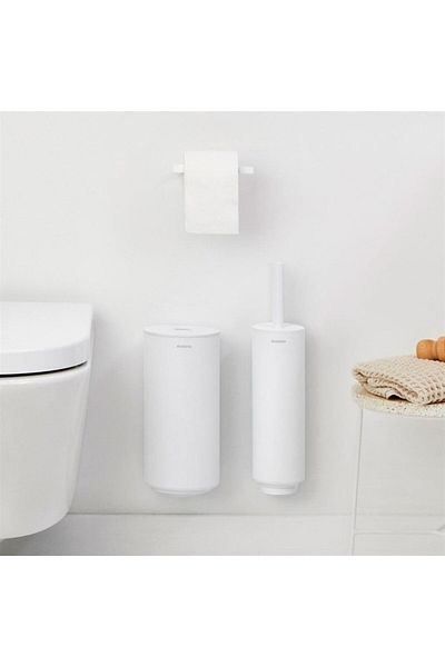 Brabantia Mindset White 3 Piece Toilet Accessory Set