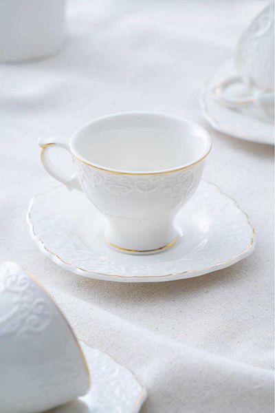 ACAR Syt-06058 Angela Gold Set of 6 Coffee Cups
