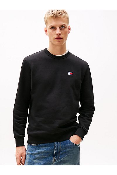 Tommy Hilfiger Ανδρικό μαύρο πουλόβερ Tommy Jeans Logo