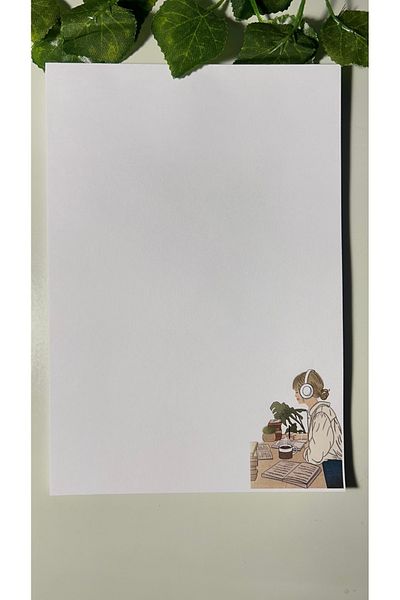 Handeto Kraft Lettering Themed A5 Notepad - Check Pluck Notebook with Glue Memo Pad and No Line Notebook