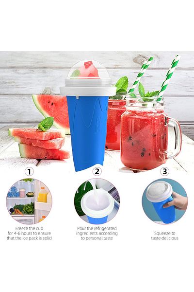 AWH Slushy Maker Cup – Frozen Squeeze Mug for DIY Slushies, Smoothies & Milkshakes, Easy to Use