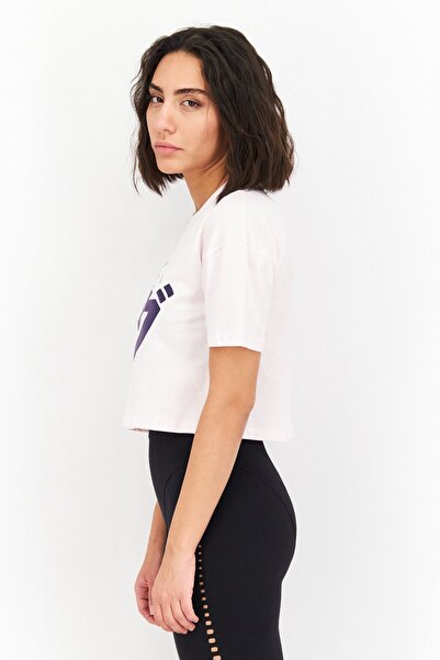 PEANUTS Women Round Neck Short Sleeve Printed T-Shirt, Pink