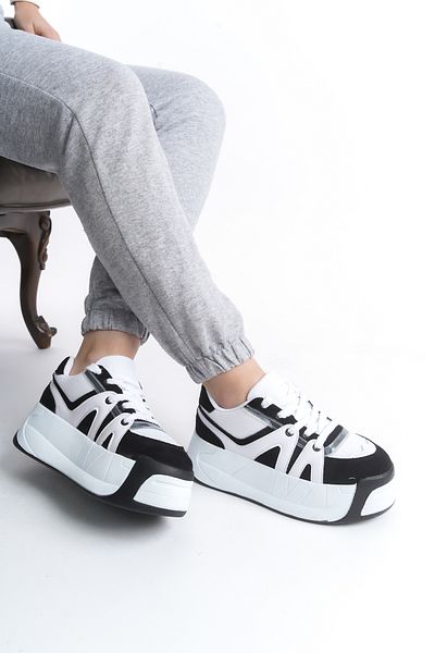 Limeo Pantofi sport casual pentru femei, cu șireturi, cu platformă înaltă