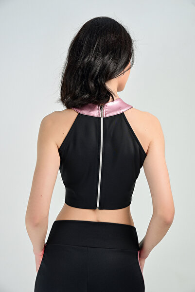 Sense Μπλούζα με γαρνιτούρα και φύλλο οράτσι |   Blz31353 Ροζ