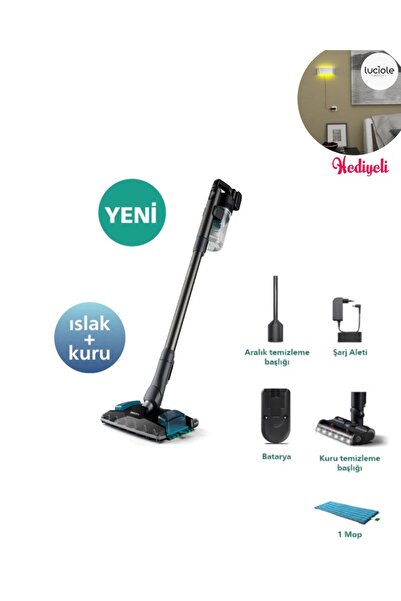 Philips 8000 Yeni Serisi Aqua Plus  80 Dakika Çalışma Mop ve Kuru Özellik Akıllı Başlık Islak Kuru 2 si 1 Ar